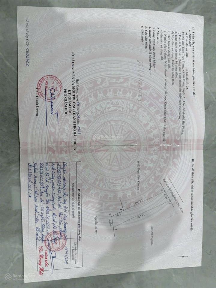 96,5m tại trực trang, bát trang, giá chỉ 850tr