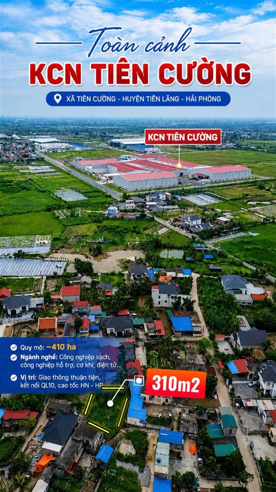 Cần bán 311m đất thôn thiên kha cách cụm công nghiệp tiên cường 500m