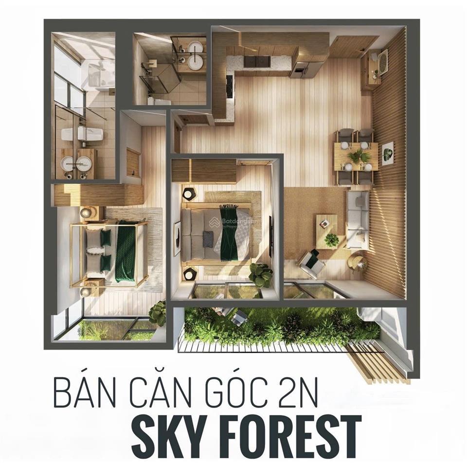 Chỉ 5,5 tỷ  sở hữu căn góc sky forest  full nội thất, xách vali về ở luôn