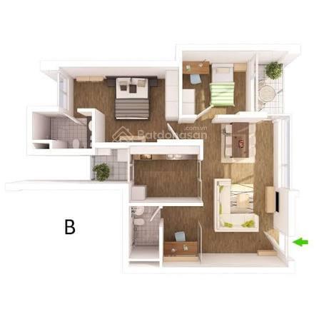 Bán căn hộ 2n 83m2 rừng cọ ecopark