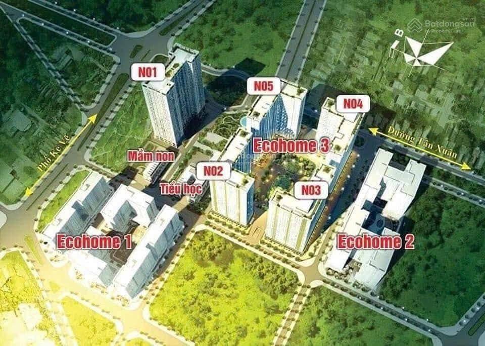 Bán shophouse khối đế 125m2 ecohome 1 mặt tiền 7m đang có dòng tiền 300tr/năm