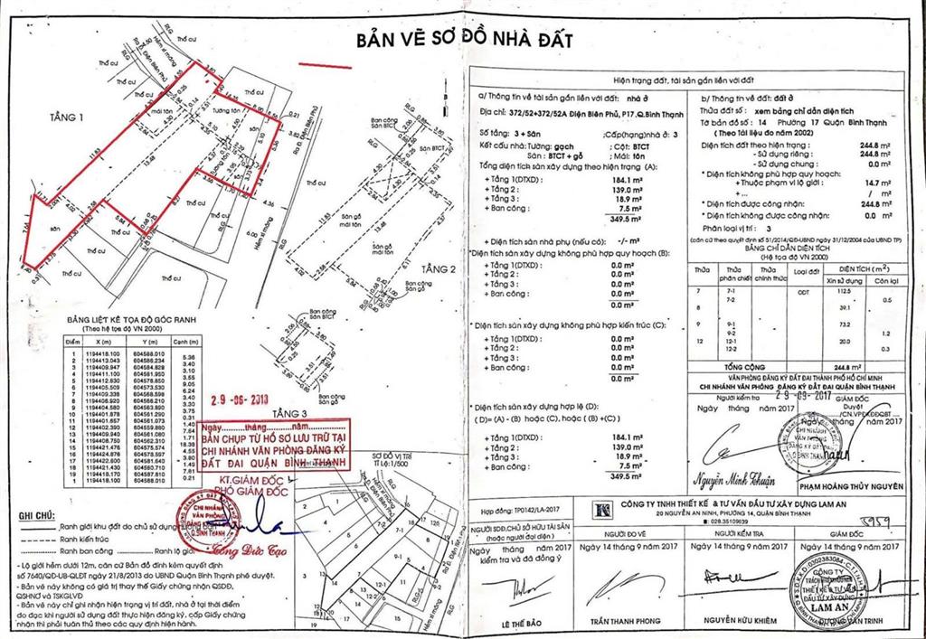Bán nhanh đất điện biên phủ 3 mặt tiền hẻm