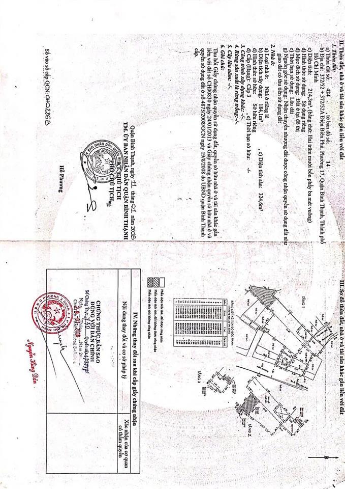 Bán nhanh đất điện biên phủ 3 mặt tiền hẻm