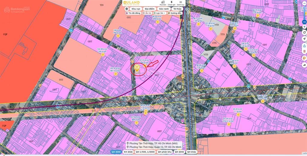 Bán nền biệt thự shr 171m2 (9mx19m), p. hiệp thành q12, mặt tiền đường 16m thông, sát gò vấp