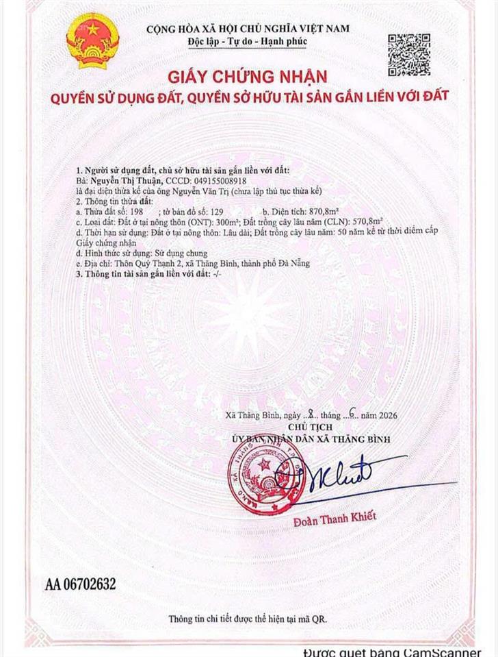 Bán đất tại xã bình quý, giá ưu đãi 599 triệu, 871m2