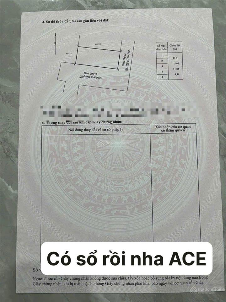Lô góc hxh quận 11, dt 5x12m, c4 tiện xây mới giá 6,6 tỷ