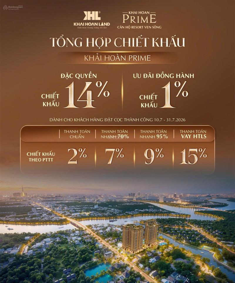 Khải hoàn prime quận 7
sở hữu căn hộ cao cấp với tài chính cực nhẹ! căn 2 pn chỉ từ 4 tỷ