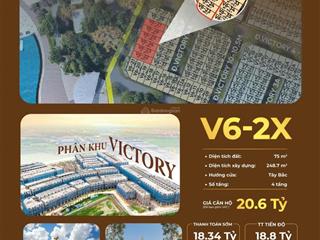 Bán shophouse đẹp tại noble palace tây thăng long, giá tts 18,34 tỷ, s75m2, phân khu victory