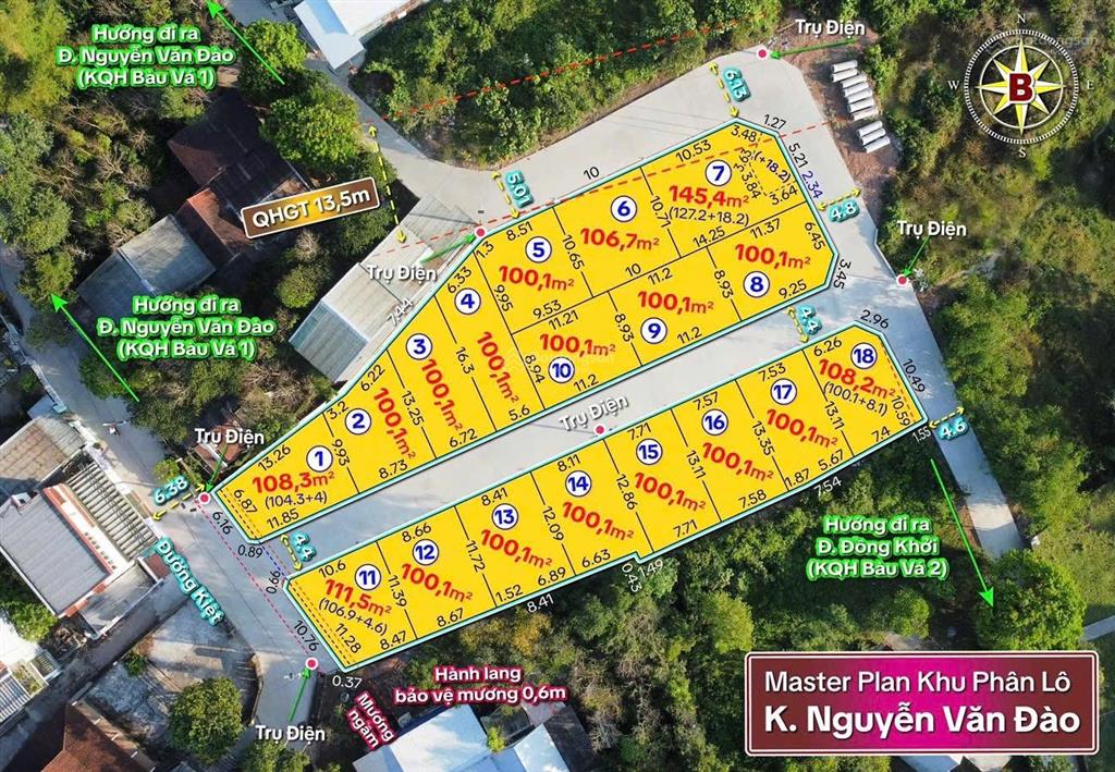 Đất kiệt ôtô nguyễn văn đào nối dài  sát kqh bàu vá view vincom giá chỉ 1 tỷ 580
