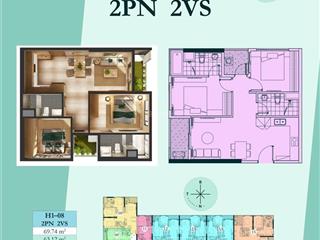 Bán căn hộ 2pn ở haven park residences, giá tốt 4,9 tỷ, 68m2