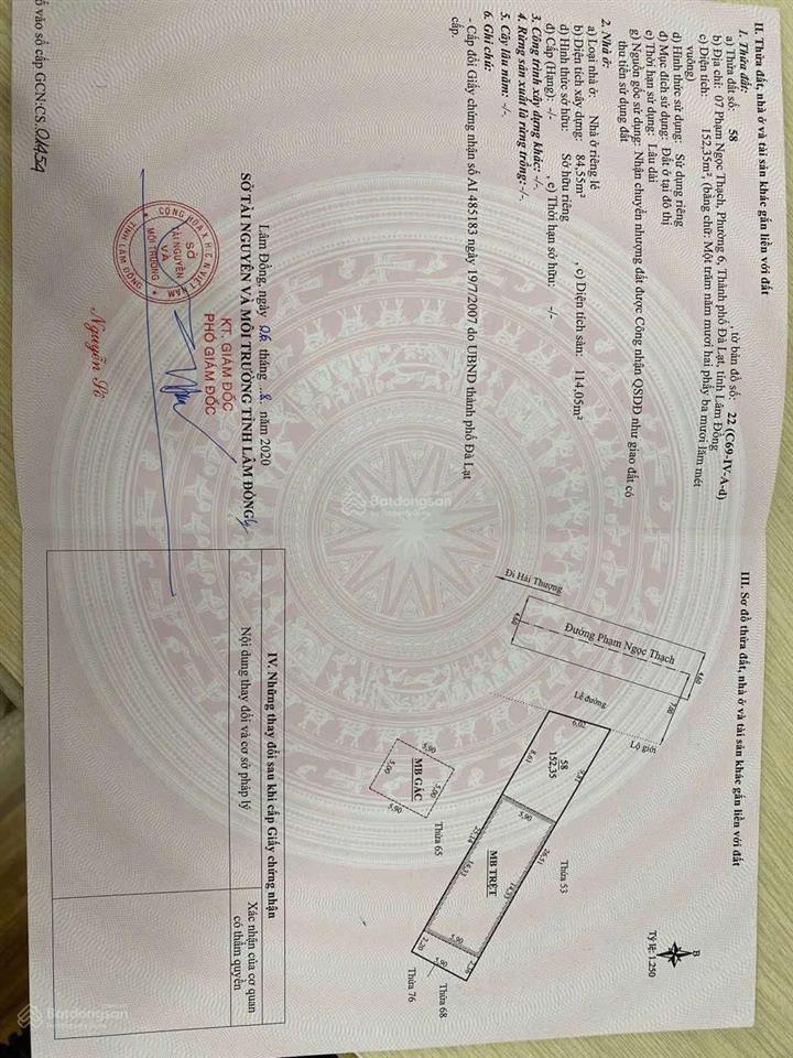 Bán nhanh vị trí kinh doanh tốt tại mặt tiền pham ngọc thạch  đà lạt