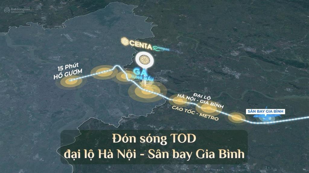 Centa riverside  chính thức mở bán "giá f0" biệt thự sông hiếm có ngay tâm điểm ga metro trung mầu