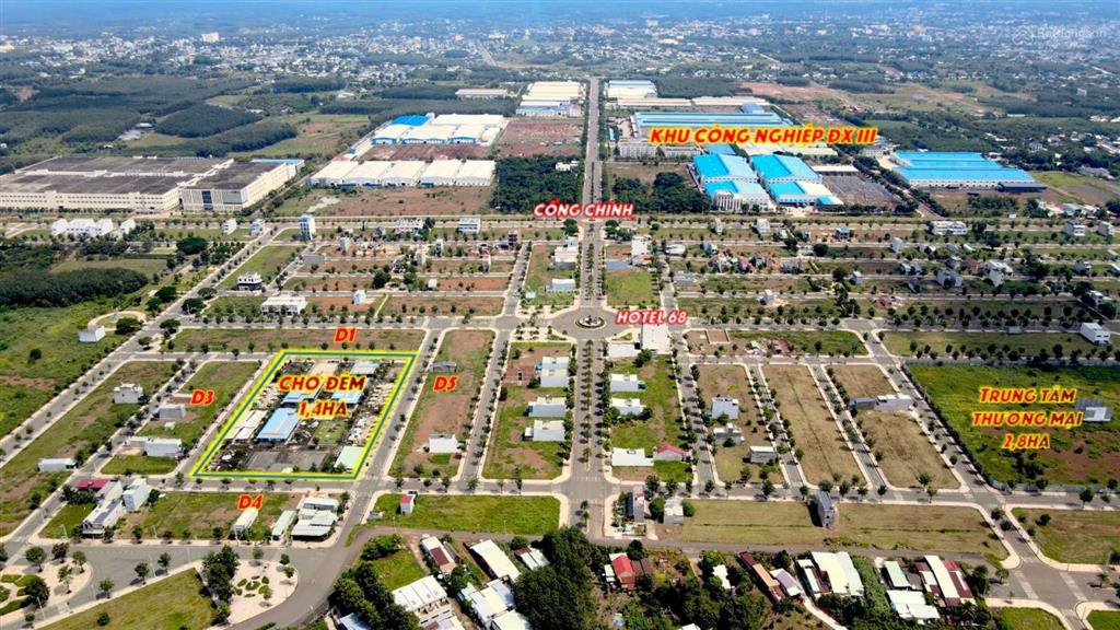 Lô đất 100m2 sau lưng chợ đêm  hẻm thông công viên 2,1ha  có ngân hàng hỗ trợ