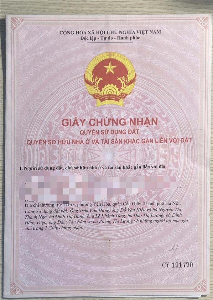 Sổ hồng từng căn  ccmn 2pn  50m2 tại phú mỹ  mỹ đình  nam từ liêm
