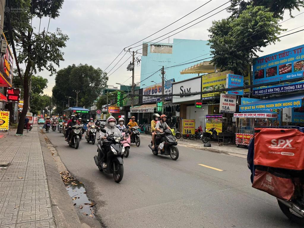 Mặt tiền lê văn thọ, p9 cực sung, nhà trệt lửng 2 lầu kiên cố, đct 21tr/tháng  12.9 tỷ