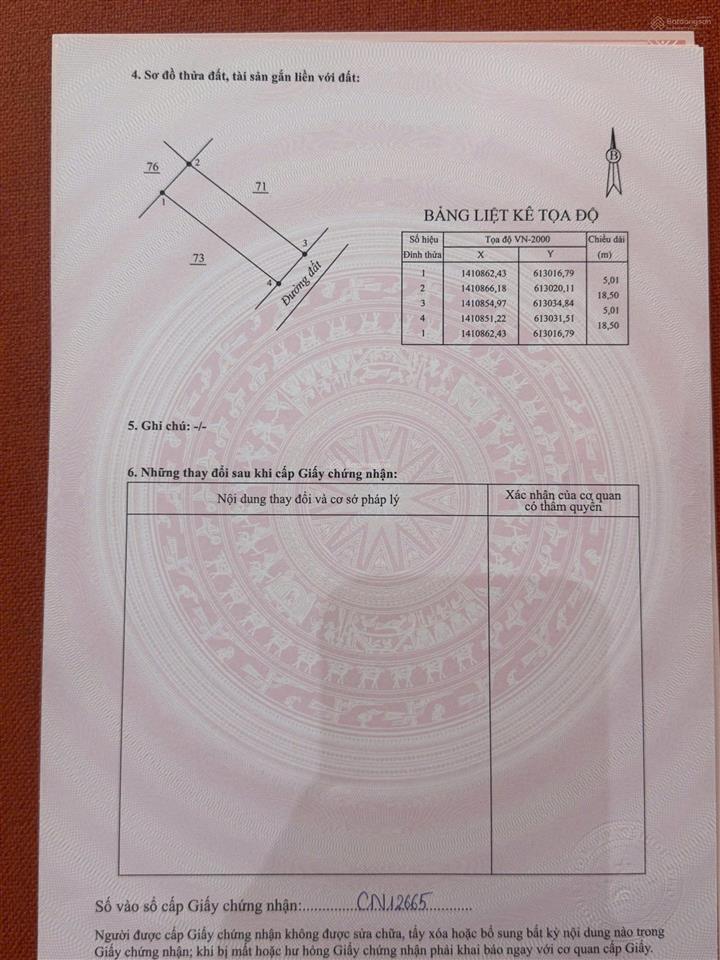 Thửa 72 tờ 121
bán đất thôn tiên ninh, xã tu bông, khánh hòa. dt 92,5m2 ( ngang 5m dài 18m) ont