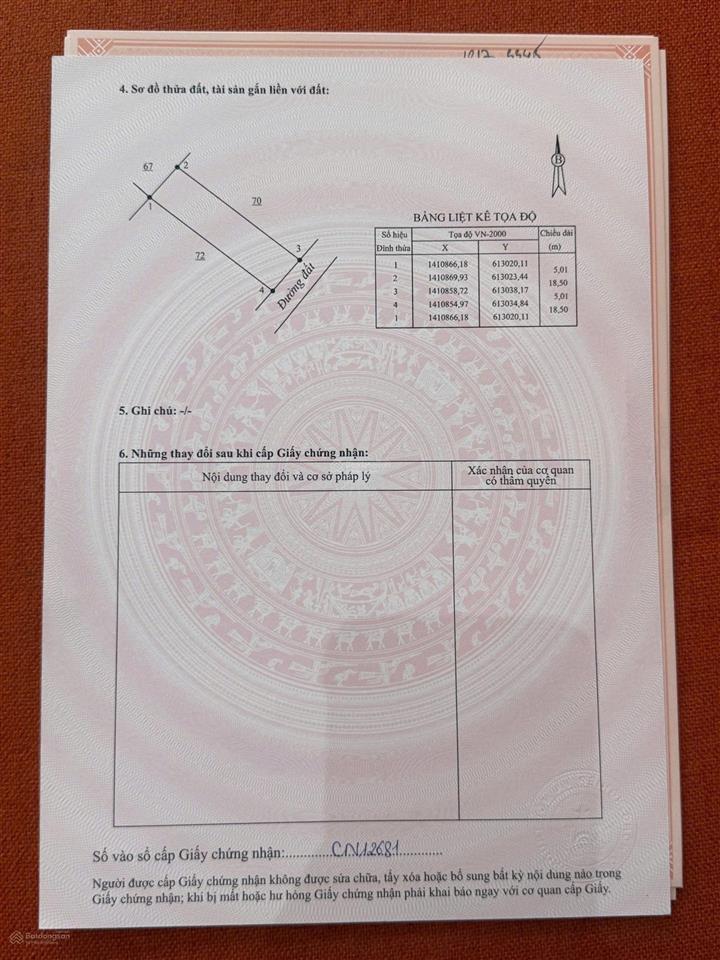 Đất thôn tiên ninh, xã tu bông, khánh hòa.đường đất rộng 5m 6m.khu dân cư hiện hữu.