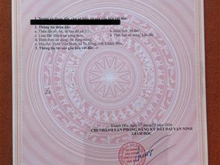 Thửa 66tờ 121 bán đất thôn tiên ninh, xã tu bông, khánh hòa