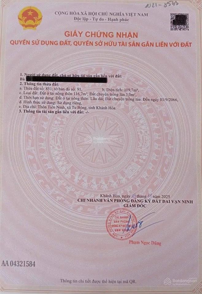 Thôn tiên ninh, xã tu bông, huyện vạn ninh, tỉnh khánh hòa