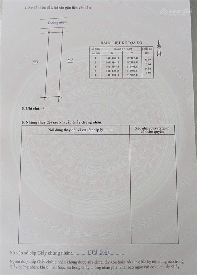 Thôn tiên ninh, xã tu bông, huyện vạn ninh. diện tích 119,7m2 (116,7m2 ont + đất trồng lúa 3,2m2)