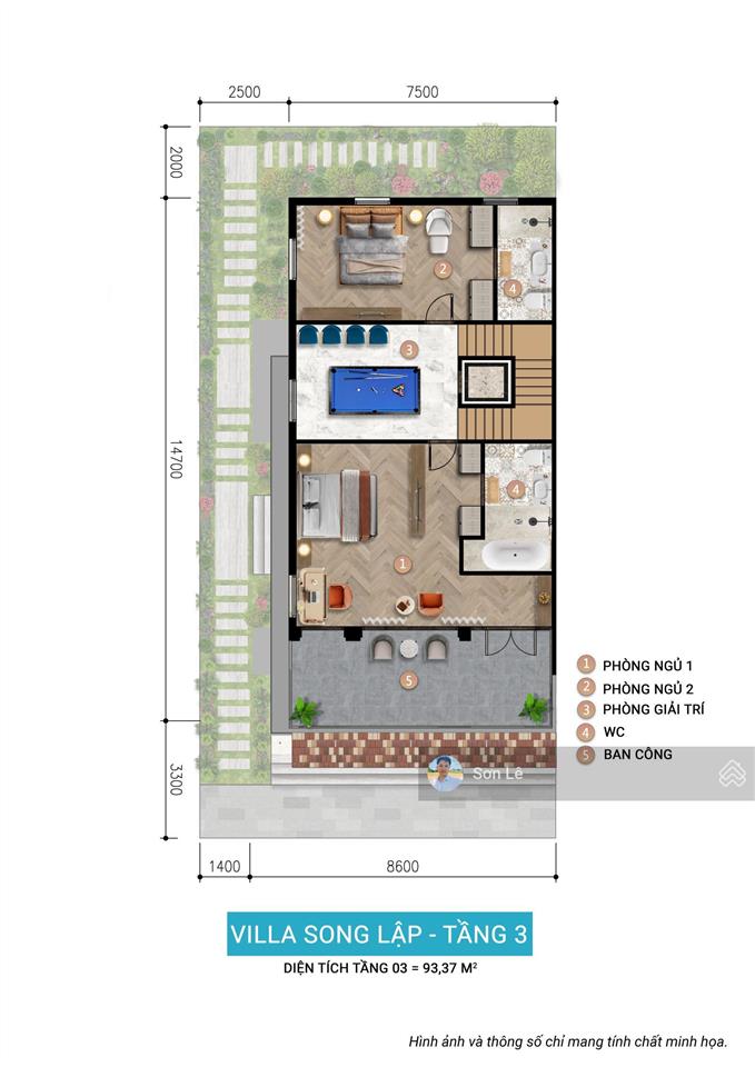Biệt thự song lập 3 tầng trục 16m gần sông quán trường giá chỉ 18.4 tỷ thanh toán nhanh