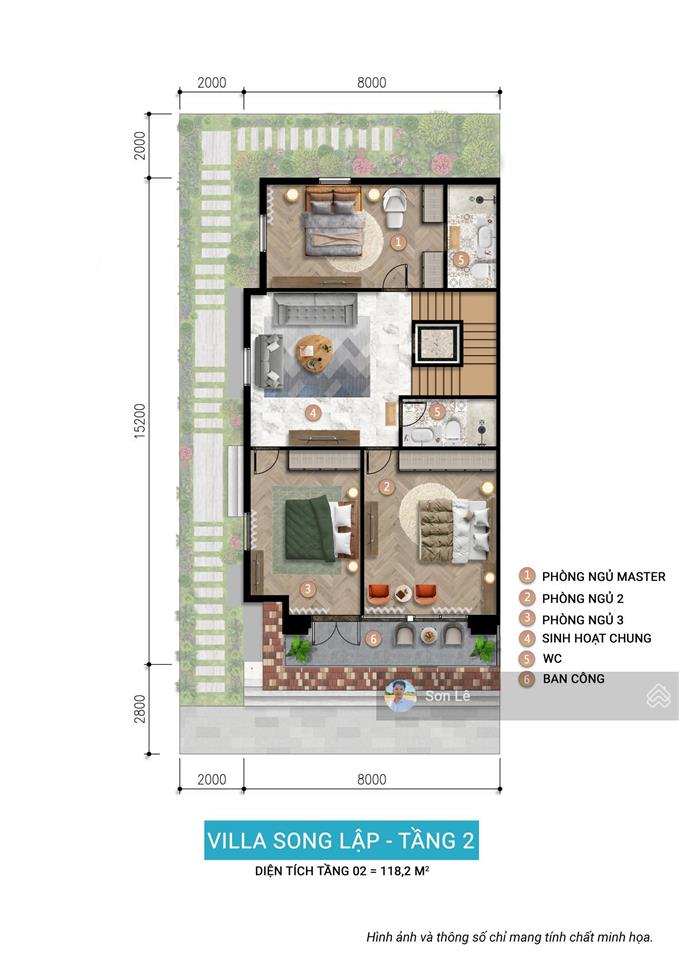 Biệt thự song lập 3 tầng trục 16m gần sông quán trường giá chỉ 18.4 tỷ thanh toán nhanh
