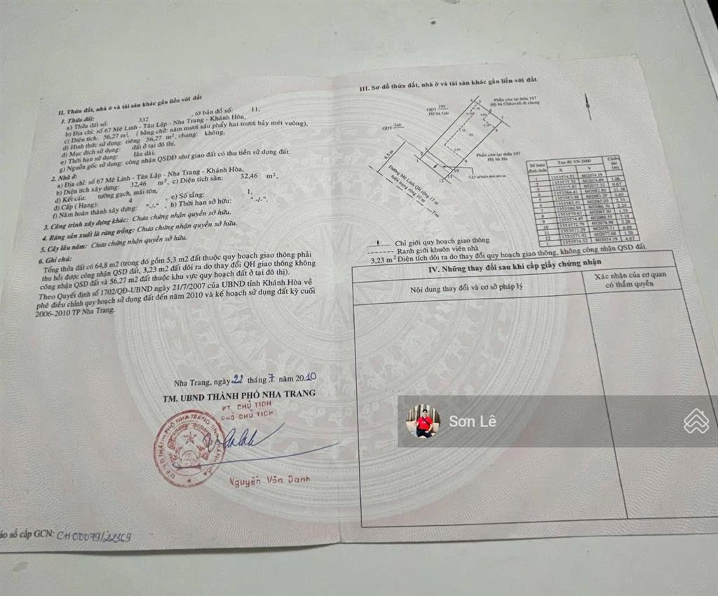 Bán đất mặt tiền mê linh, gần nguyễn thị minh khai. khu phố sầm uất, cách biển 500m giá 12,5 tỷ