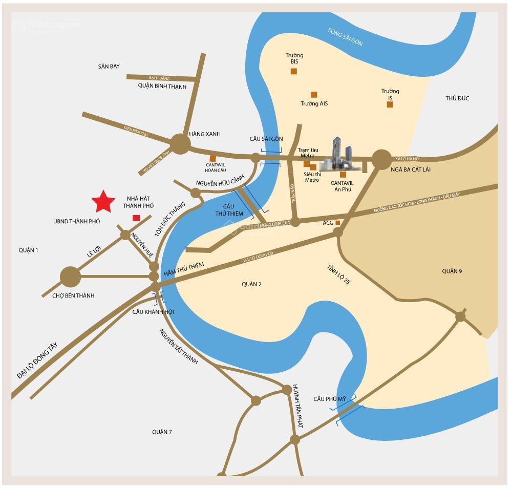 Cho thuê cantavil an phú q.2, 98m2, 3pn, giá chỉ 18 triệu, phí quản lý rẻ, gần tttm và trạm metro