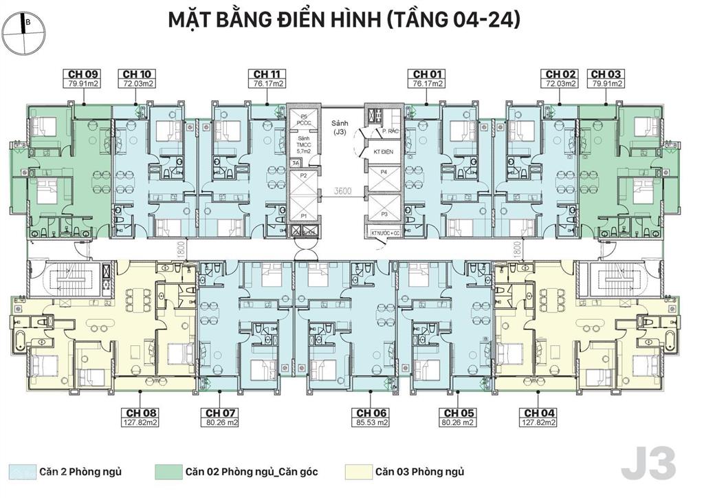 Chính chủ bán căn hộ 2pn 2wc dt 72m2 tại cc jade square, tây hồ tây, hn