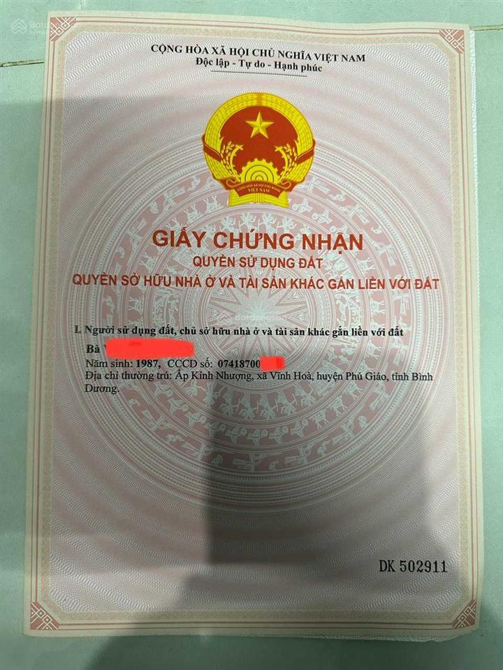 Cần ra đi miếng đất chính chủ, xã vĩnh hòa, phú giáo