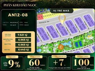 NHÀ PHỐ LIỀN KỀ PHÂN KHU ĐẢO NGỌC GIÁ TỐT CHO NHÀ ĐẦU TƯ, DT:70M2, GIÁ 7 TỶ 134- SỐ LƯỢNG CÓ HẠN