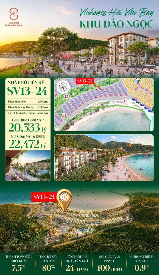 Vinhomes Hải Vân Bay Đà Nẵng: CK 21.4%. Giá Từ 5,2 Tỷ, Vay 80%, thuê lại 21%/3 năm, Sở hữu lâu dài