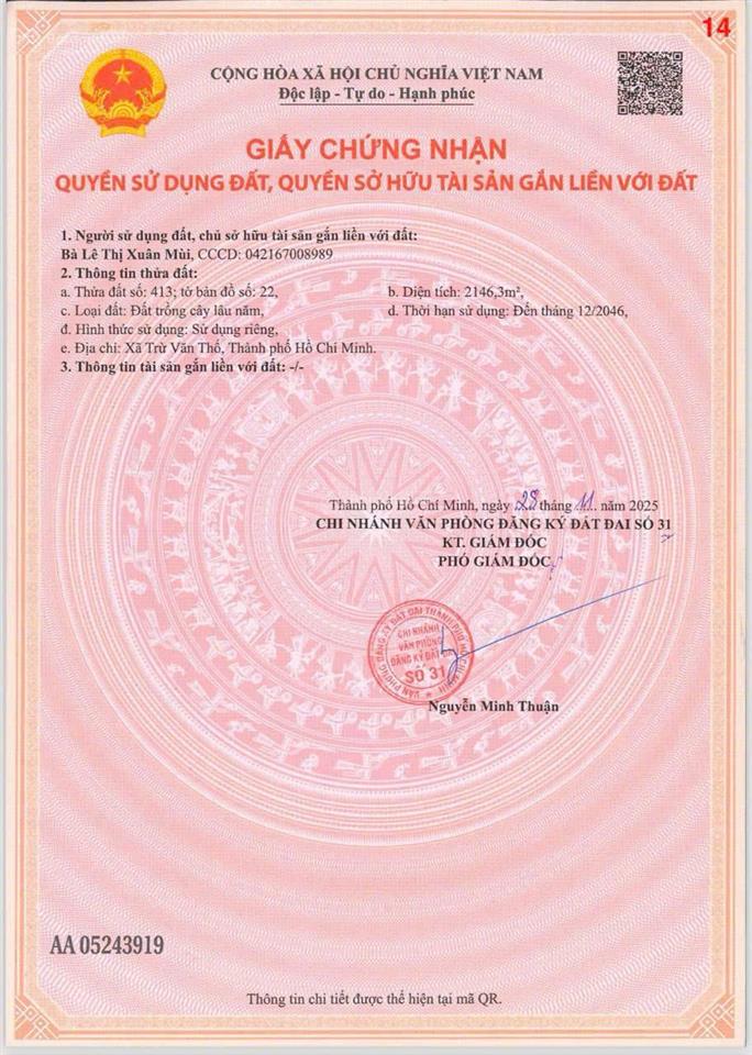 Bán lô đất vườn bưởi 2146m2 có sẵn thổ cư ngay bàu bàng, 1 sẹc ql13, thành phố hồ chí minh