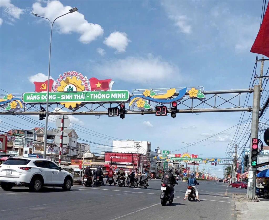 Đât trung tâm chơn thành 150m2 (5x30m). thổ cư 100m2. 189 triệu. sổ hồng riêng. quốc lộ 13