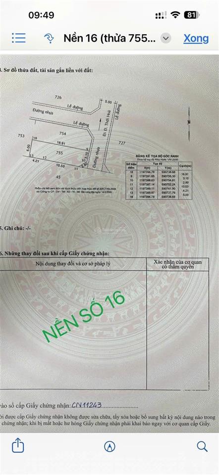 Đất đã có sổ hồng riêng đường thới hòa, vĩnh lộc, giá siêu hời 3,45 tỷ  85m2