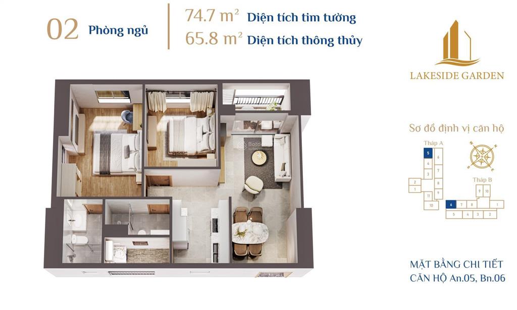 Bảng giá chung cư cao cấp lakeside garden ven hồ phương lưu  sổ hồng lâu dài  giá tốt căn 2pn
