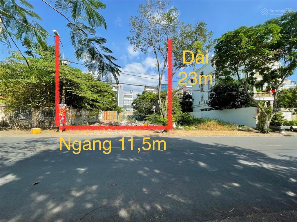 Đất biệt thự xây dựng cao tầng (11.5x23m ) , trục đường chính phú mỹ chợ lớn, giá tốt nhất khu vực