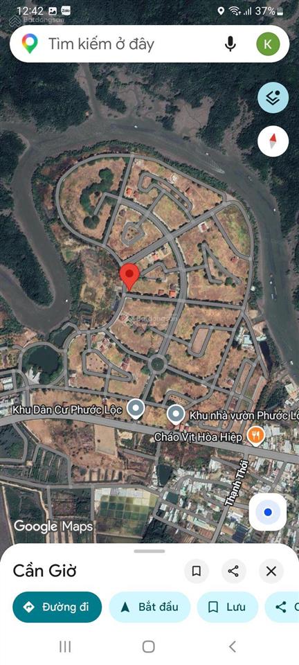 Bán nền đất góc 2 mặt tiền, diện tích 938m2, thuộc kdc phước lộc, đường lương văn nho, cần giờ