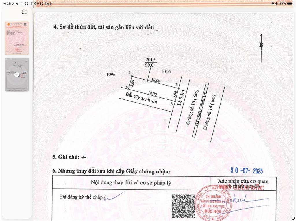 Chính chủ gửi bán lô đất mặt tiền góc đường chính kdc đức hoà đông 1,699tỷ