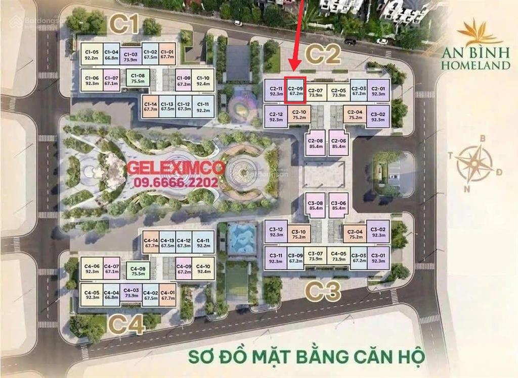 Duy nhất căn 09 toà c2 tầng 11 chung cư an bình homeland. giá chỉ 5.297 tỷ. ký hdmb trực tiếp cđt