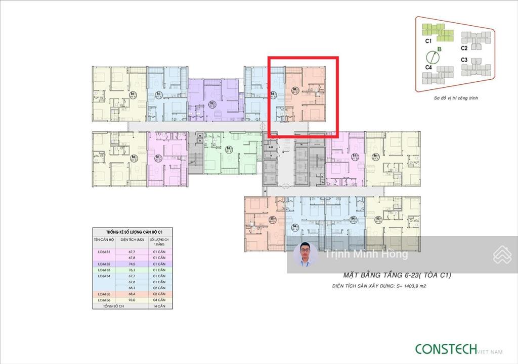 Căn góc 2pn c1  2201 dt 67,7m2 tầng 22 căn góc số 01 chung cư an bình homeland, giá chỉ 4.7 tỷ
