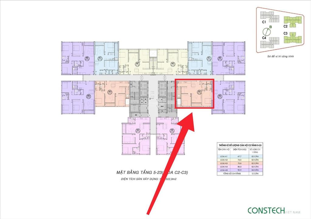 Bán căn 2pn + lên 3pn đẹp. căn c2  12a04 dt 75,2m2 an bình homeland. giá 4.95 tỷ bao thuế phí