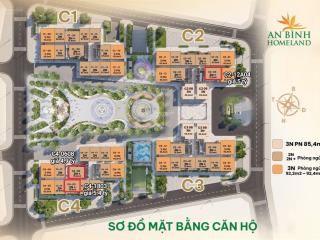 Chính chủ bán 2pn + 75.5m2 an bình homeland giá chỉ 4.9 tỷ (64.9tr/m2). căn 08 view nội khu đẹp