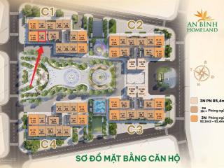 Bán căn c11007 căn 2pn 67,1m2 an bình homeland  geleximco. bc đông nam view nội khu tầng 10 đẹp