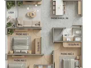 Bán căn hộ 3pn 2wc chung cư an bình homeland. dt 85.4m2 thiết kế 3pn hướng đn view quảng trường