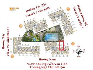 Akari city view nội khu sẵn sổ hồng hướng bắc dt 61m2 giá tốt 3 tỷ 95 xem nhà dễ dàng