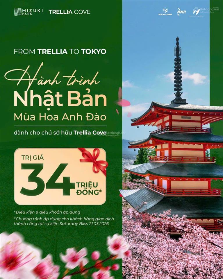 Căn 2pn2wc giá tốt nhất trellia cove mua theo tiến độ chủ đầu tư ưu đãi hấp dẫn