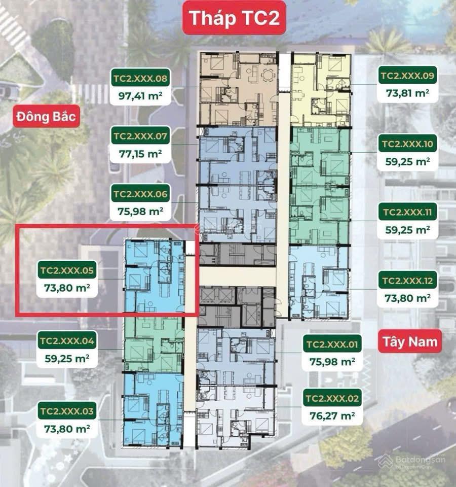 Căn góc 2pn view sông trellia cove | chiết khấu khủng 13.5%