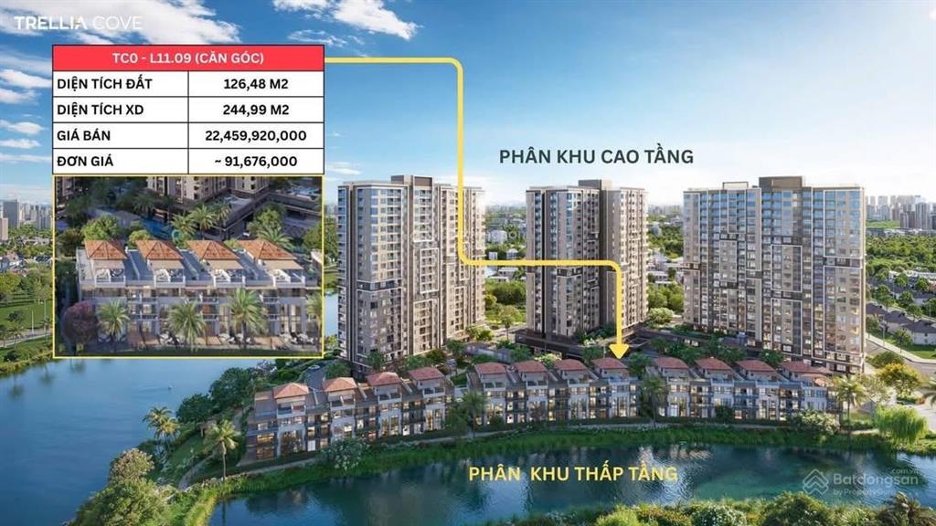 Nhà phố compound trellia cove căn góc view công viên siêu phẩm hiếm tại trellia cove trực tiếp cdt