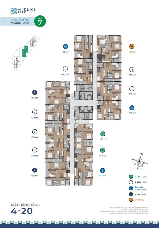 Cần bán mp678 mizuki park hàng hot thiết kế  3pn, 2wc ban công siêu dài giá tốt 0915 765 ***